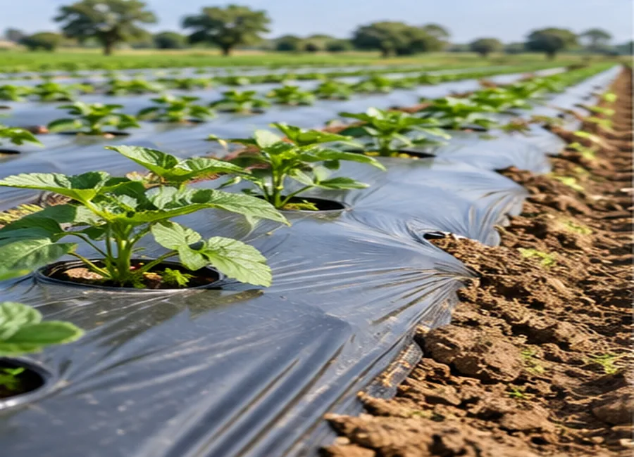 Illustrative mulching field