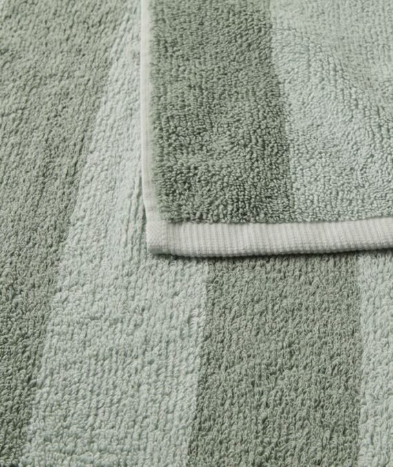 Block Stripe Seafoam Stripe Towel Range